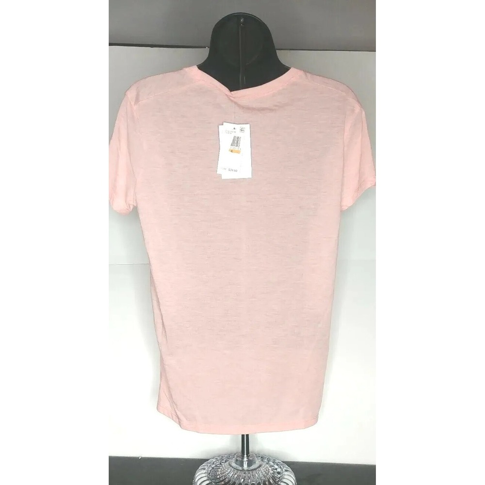 JUNIORS SIZE SMALL NWT'S LOVE‎ TRIBE PINK SALMON LONG TUNIC GRAPHIC TSHIRT - Picture 3 of 5